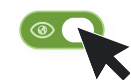 A green toggle with a mouse pointer hovering over it.